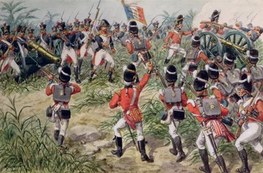 La carga del 7º Regimiento de Fusileros Reales, Martinica, 1 de febrero de 1809